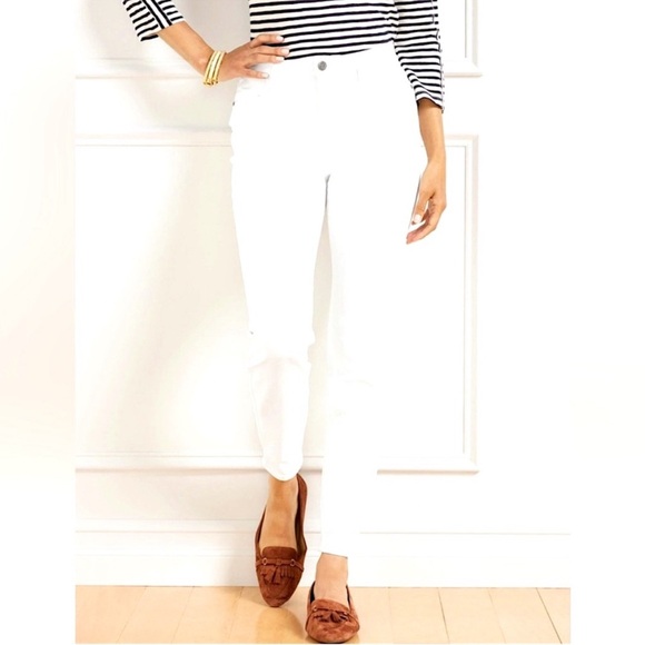 Talbots | flawless high-waist jegging ankle white jeans Sz 12 - Picture 1 of 9